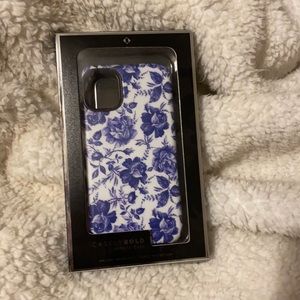 Blue flower IPhone 11 case